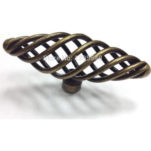 New Rural Antique Bridcage Cabinet Drawer Handle Vintage Furniture Hardware Kitchen Knob Drawer Knob Closet Knob Bar Pull