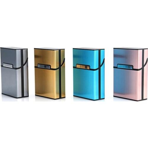 New Cigarette Cigar Pocket Container Storage Pack Light Aluminum Case Box Holder