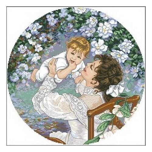 Top Quality Lovely Counted Cross Stitch Kit Mothers Joy Love dim 35139, mother and baby child infant