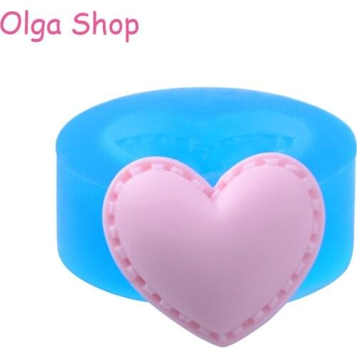 PYL673 21.8mm Heart Silicone Mold - Cake Decorating Tool Fondant Candy Chocolate Polymer Clay Resin Jewelry Pendant Necklace