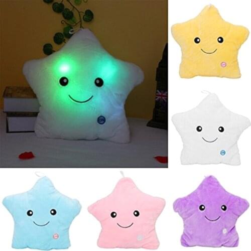 13inch Realistic LED Star Throw Pillow Gift for Decor Star Cushion Plush Toy for Dollhouse Decoration Soft Stuffed Toy