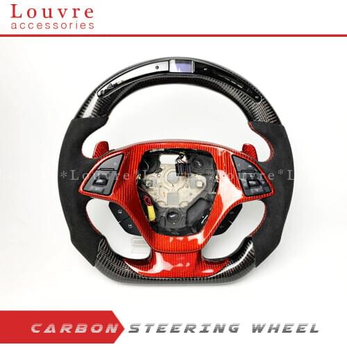 Racing car Steering Wheel For Corvette LED carbon fiber steering wheel universal replacement steering
