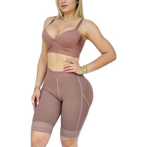 High Compression Butt-lifting Shorts Faja Hourglass Figure Post Liposuction Tummy Control Reductive Pants Lace Edges Sexy