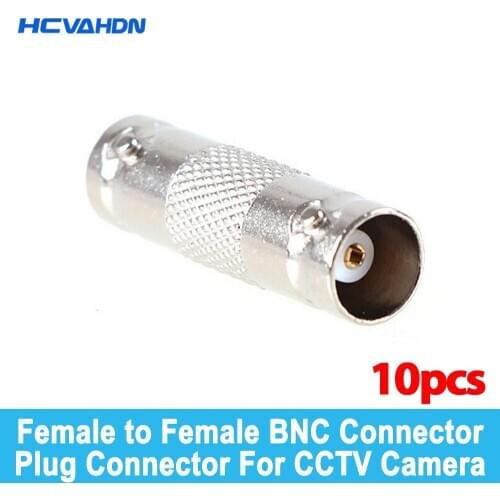 10pcs BNC Female to Female Inline Coupler Coax BNC Connector Extender for CCTV Camera Security Video Surveillance System