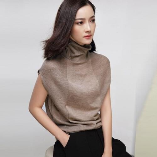 Wool Soft Elastic Sweaters and Pullovers Turtleneck Short Sleeve Spring Autumn Women Cashmere Sweater Female Brand Jumpers