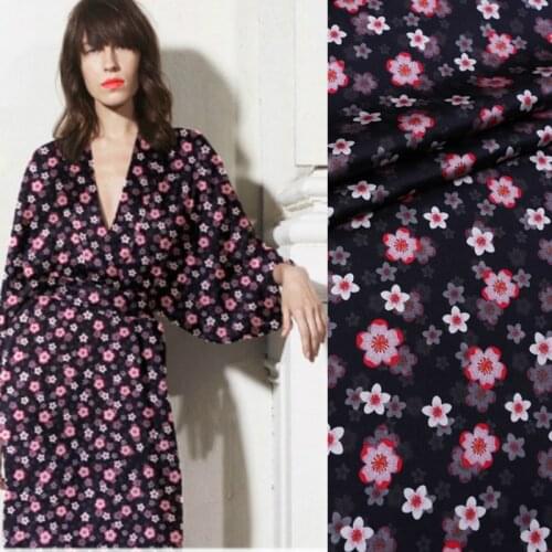 Heavy Mulberry Silk Stretch Satin Digital Printed Fabric Clothing Cheongsam Dress Skirts Sewing Material by Meter Home Textile