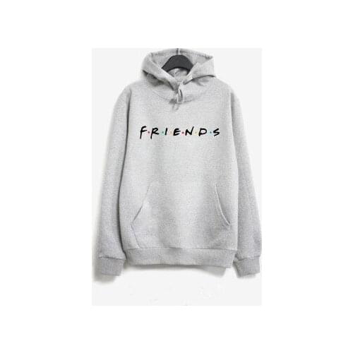 Friends Letter Women Hoodie Personalized Pullover Women Print Street Style Pullover Hip Hop Pure Color Women Casual Pullover