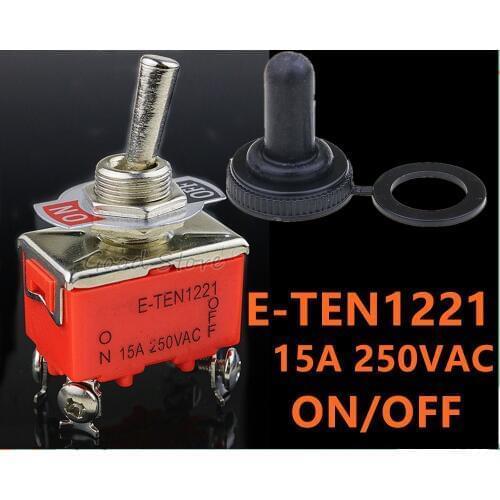 1PCS E-TEN1221 15A 250VAC 4PIN ON-OFF Toggle switch Rocker switch The power switch micro switch orange