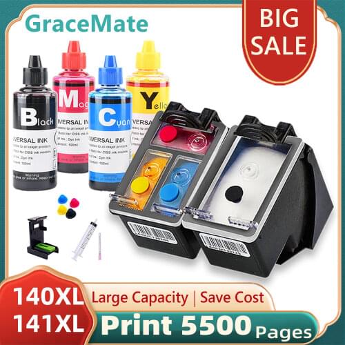 140XL 141XL Photosmart C4203 C4213 C4273 C4283 C4293 C4343 C4383 C4403 C4453 Ink Cartridge Replacement for HP Inkjet 140 141 XL