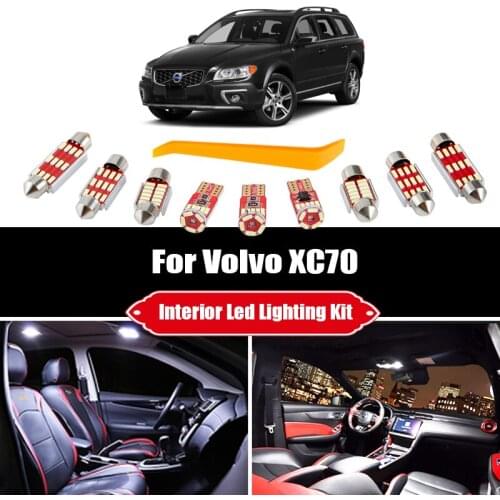 16 Bulbs For Volvo XC70 2008-2010 2011 2012 2013 White Canbus LED Interior Reading Light Kit Map Dome Cargo License Lamp