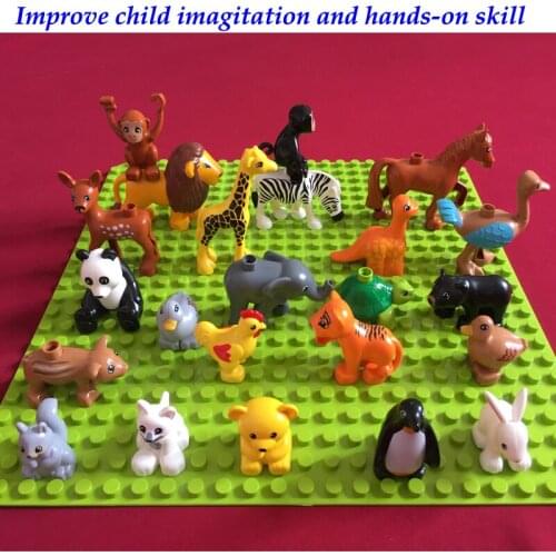 20pcs best gifts kids toys building blocks animal zoo baby & toddler toy compatible with animals