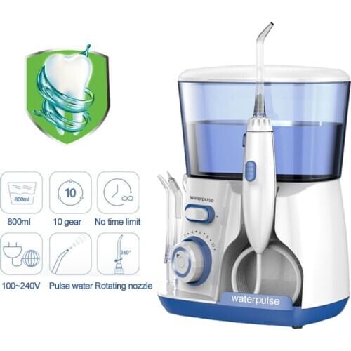800ml Oral Irrigator 5pcs Tips Dental Water Flosser Electric Cleaner Oral Hygiene Dental Flosser Water Flossing