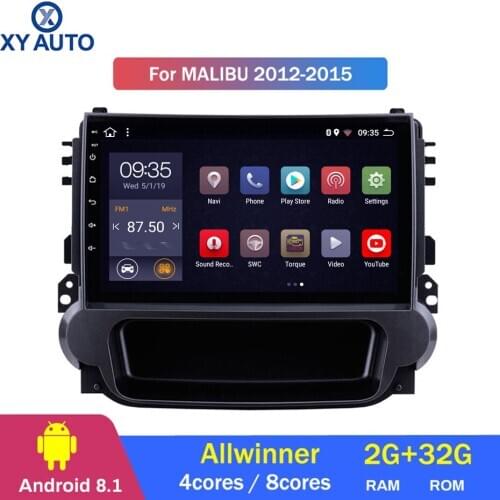 9 inch 2.5D IPS HD multi-touch screen Android8.1 2G RAM 32G ROM NAVI for Chevrolet Malibu 2012-2014 with Bluetooth USB WIFI SWC