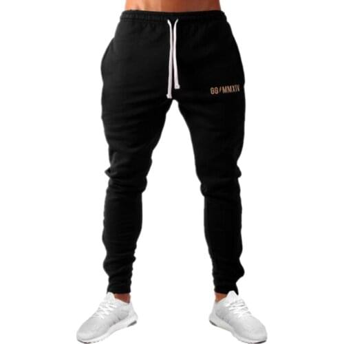 Mens Fashion Printing Trousers Street Fitness Pants Gym Running Training Jogging Casual Pants Cotton Trousers