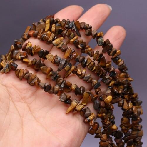 3-6mm Natural Stone Beads Irregular Tiger Eye Gravel Freeform Chips for Jewelry Making DIY Necklace Bracelet Accessories