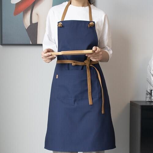 Polyester Cotton Apron Cooking Baking Painting Work Wear Florist Gardener Bartender Pastry Chef Barista Culinary Uniform D39