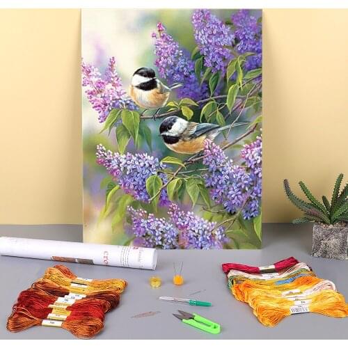 Animal Bird Printed Canvas 11CT Cross Stitch Patterns Embroidery DMC Threads work Handicraft Knitting Handiwork Magic Stamped
