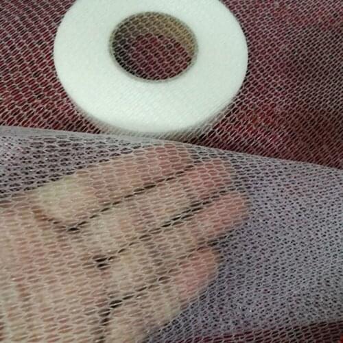 2cm/4cm Hot Melt Adhesive Lining Cloth with Grid Double-sided Iron-on DIY Patchwork Breathable Adhesive Lining PA Tape