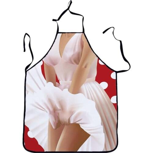 Sexy Funny 3D Kitchen Apron Digital Printed Sexy Naked Men Aprons Super Hero Pattern Dinner BBQ Barbecue Cooking Uniform