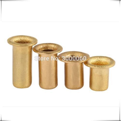 M1.5x7mm Copper Hollow Tubular Rivets For Double-sided Circuit Board PCB Vias Nails 2000pcs/lot