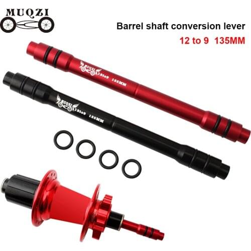 MUQZI Bike Thru Axle To Quick Release Adapter 12mm To 9 135mm MTB Road Bicycle Rear Wheel Hub Shaft 7075 Aluminum Qr Adapter