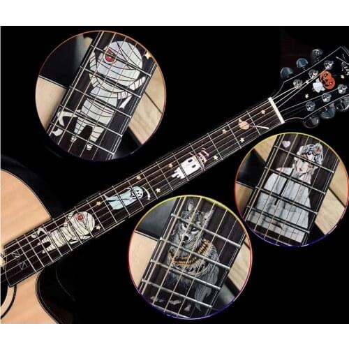 Newest DIY Guitar Fingerboard Fretboard Inlay Sticker Halloween Wolf Peking Opera Guitarra Fret Sticker Decal Guitar Accessories