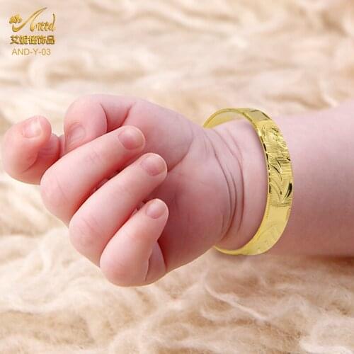 ANIID Baby Bracelet Personalize Newborn Girls Cuff Bangles Custom Name Infant Smooth Copper No Fade Boys Jewelry High Quality