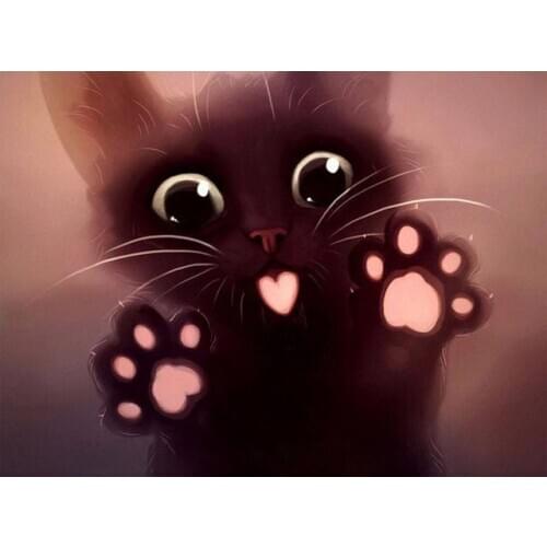 Full Square Diamond Embroidery Diy 5D Diamond Painting Big eyes cat Wedding Decoration Cross Stitch Crystal Modern Arts Crafts