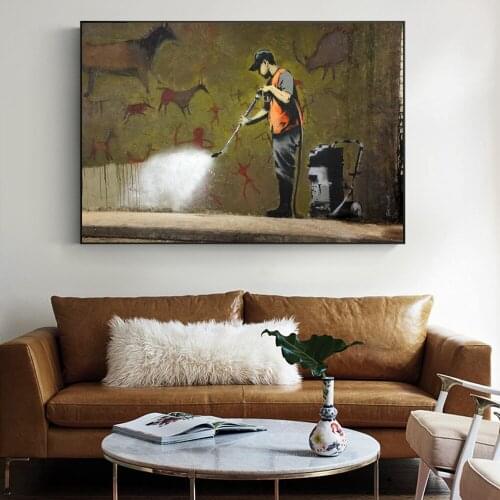 Pop Wall Graffiti art Canvas Prints Modern Street Art Paintings On On The Wall Posters Vintage Cuadros Pictures For Living Room