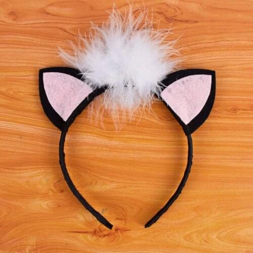Cat Headband Kids Halloween Cat Felt Hair Accessories Photo Props Boys Girls Birthday Party Cute Animal Headband Cosplay