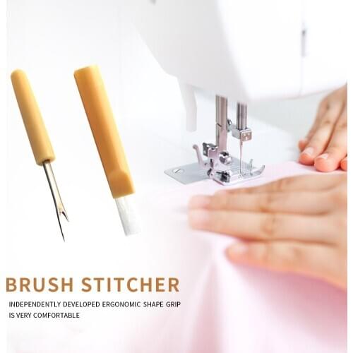Ripper Brush Stitch Needle Remover 2 in 1 Manual Seam Thread Cutter Unpicker for Household Mother Sewing Ornament