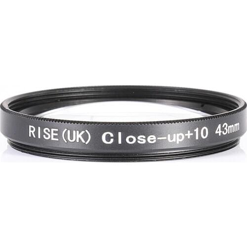 RISE(UK) 43mm Close-Up +10 Macro Lens Filter for Nikon Canon SLR DSLR Camera