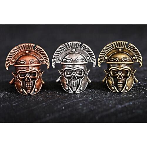 Rose Golden Color And Silver Color With Helmet And Skull Shape Separated Bead 1 /Lot For DIY By hand Bracelet Accessories Beads