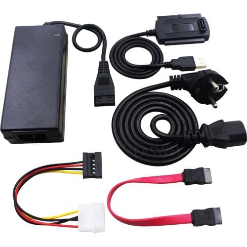 USB 2.0 to SATA IDE 2.5" 3.5" External Adapter Transfer Cable Kit DVD Hard Disk