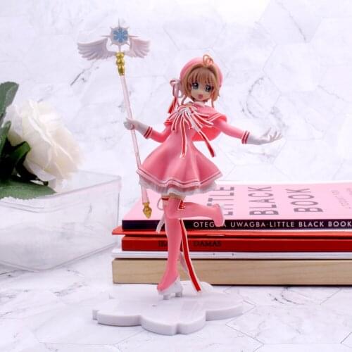16cm Anime Lovely Card Captor PVC Action Figure Models Cardcaptor Magic Wand Girls Cake Decoration Toys Kid Gift