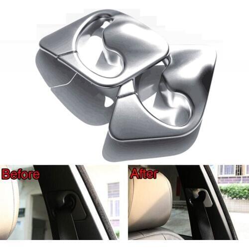 2Pcs Chrome ABS Car B Pillar Safety Seat Belt Cover Trim Bezel Garnish for bmw X5 F15 X6 F16 2008-2015 Car Styling