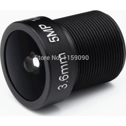 3.6mm 5MP HD wide angle IR Board CCD chipsets Fixed Iris CCTV Lens M12 for CCD IP Camera Free shipping
