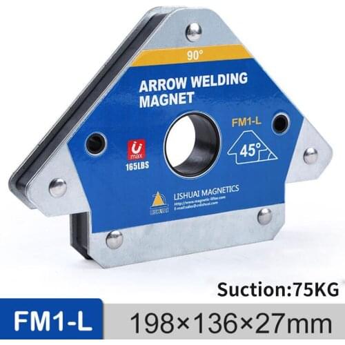 4PCS FM1-L Magnetic Welding Holder Corner Positioner Soldering Locator for Welding Angles Magnetic Welding Magnet Holder 165LBS