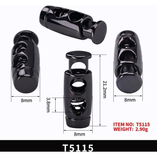 50pcs Metal Toggle Spring Loaded Cord Locks Drawstring Rope Clip End Round Ball Sliding Fasten Button Lanyard Paracord Stopper