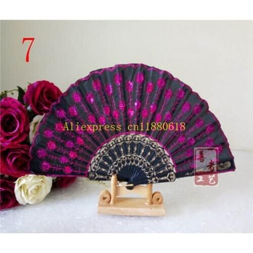 500pcs/lot Fast Shipping New Arrival Luxury Fold hand Fan in Elegant Party Favors wedding Gifts