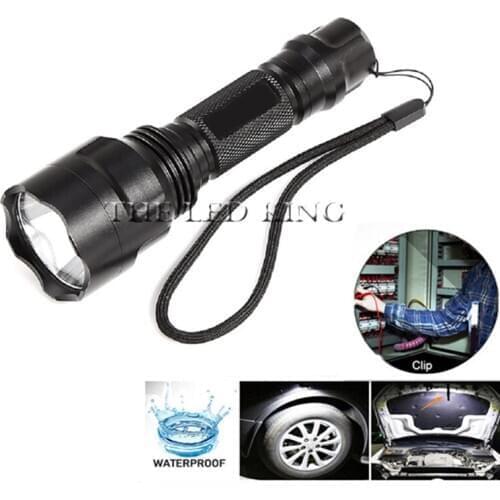 8000LM Hunting Flashlight 5 Mode Torch Lintern T6/L2 V6 Tactical Flashlights 18650 Aluminum C8 Waterproof Lamp Gun Mount