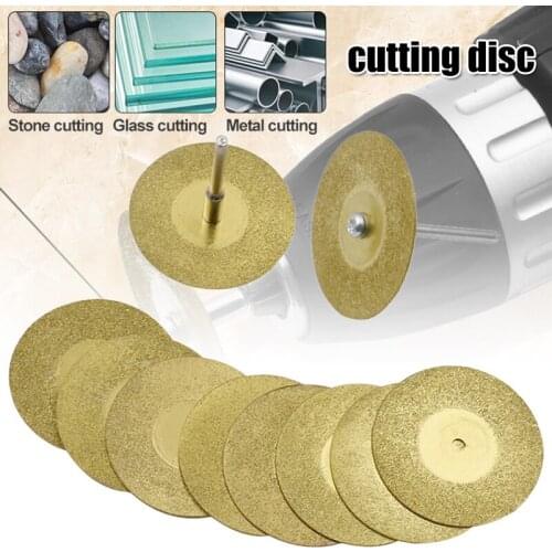 10Pcs/set 16-60mm Diamond Grinding Wheel Circular Cutting Grinding Disc Diamond Discs for Drill Fit Rotating Tool In Stock