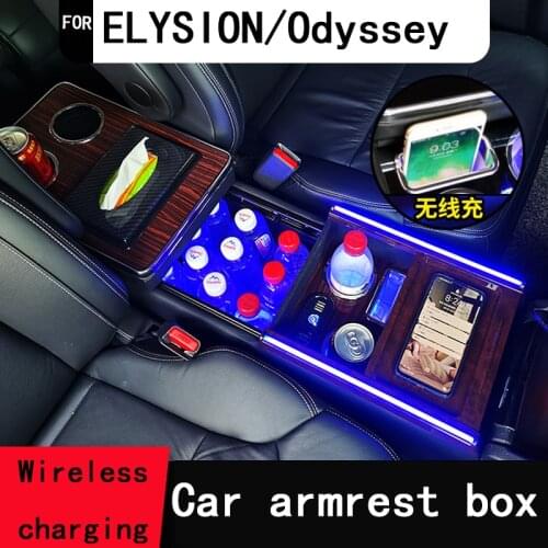 Car Armrest Box Central Store Content Storage Box For Honda Odyssey ELYSION 2015 - 2021 Universal Auto Styling Accessories