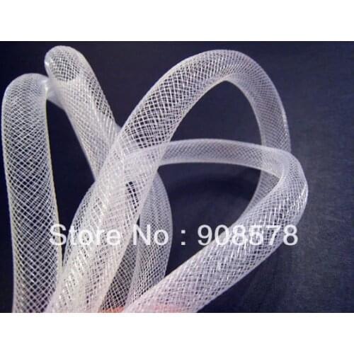 White ( Crin ) Tube Crin for Hair Accessories ( 16mm wide ) 60yard
