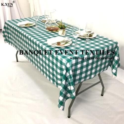 White Black Color PVC Poly Tablecloth Banquet Table Cloth For Wedding Event Party Hotel Decoration
