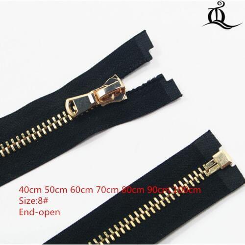 Free shipping,8#,40-100cm,1pcs high quality black metal zipper,DIY clothing accessories,Tailor Sewing Tools Garment Accessories