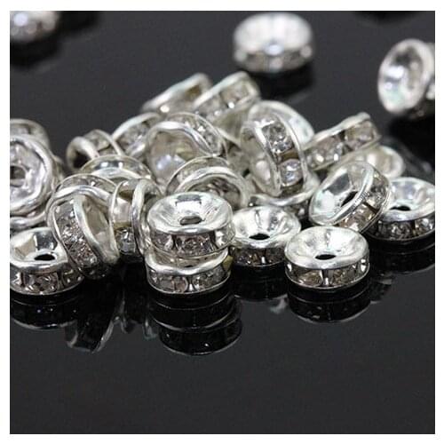 Tesbih store rhinestone separate beads for making bracelet necklace DIY Jewelry Accessories 100pcs/bag