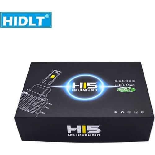 HIDLT 1 Set 12V Error Free Car H15 LED Headlight Bulbs 120W 12000LM 6500K White H15 LED Conversion Kit Auto Replacement Bulb