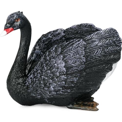 Simulation Wild Animals Black Swan Model Toys PVC Action Figures Ornaments Collection Model Children Cognitive Educational Gifts