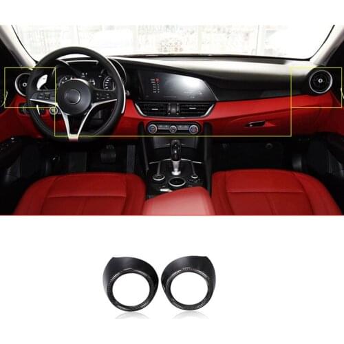 2 Pieces ABS Car Side Air Conditioning Ventilation Socket Cover For Alfa Romeo Giulia 2016-2018 Interior Decoration